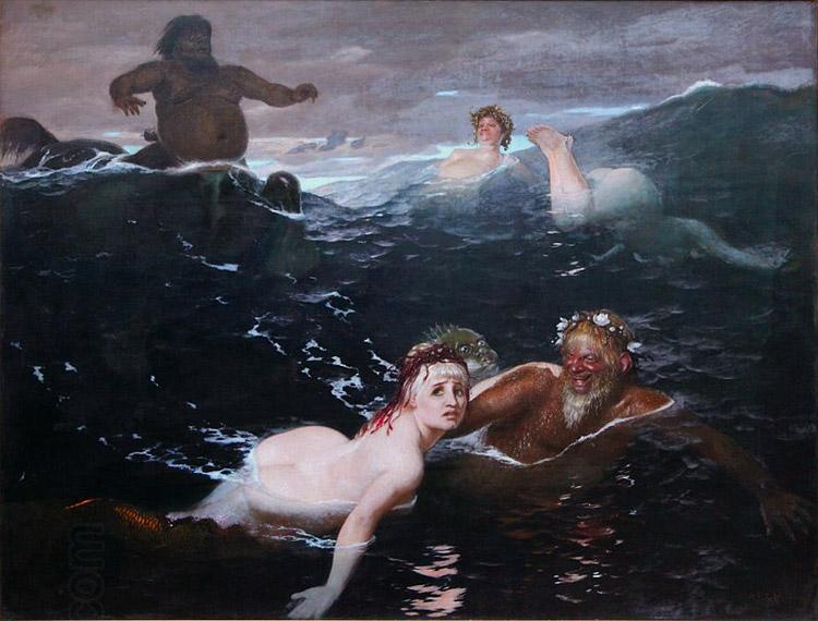 Arnold Bocklin The Waves (mk09) China oil painting art